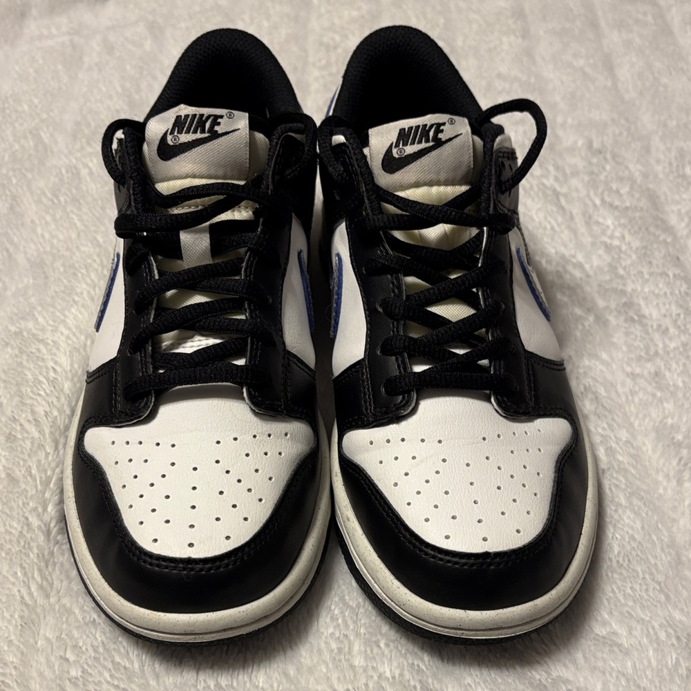 Nike Dunk Low NN GS Black/Black Hyper Royal Youth Size 4.5  Excellent Condition